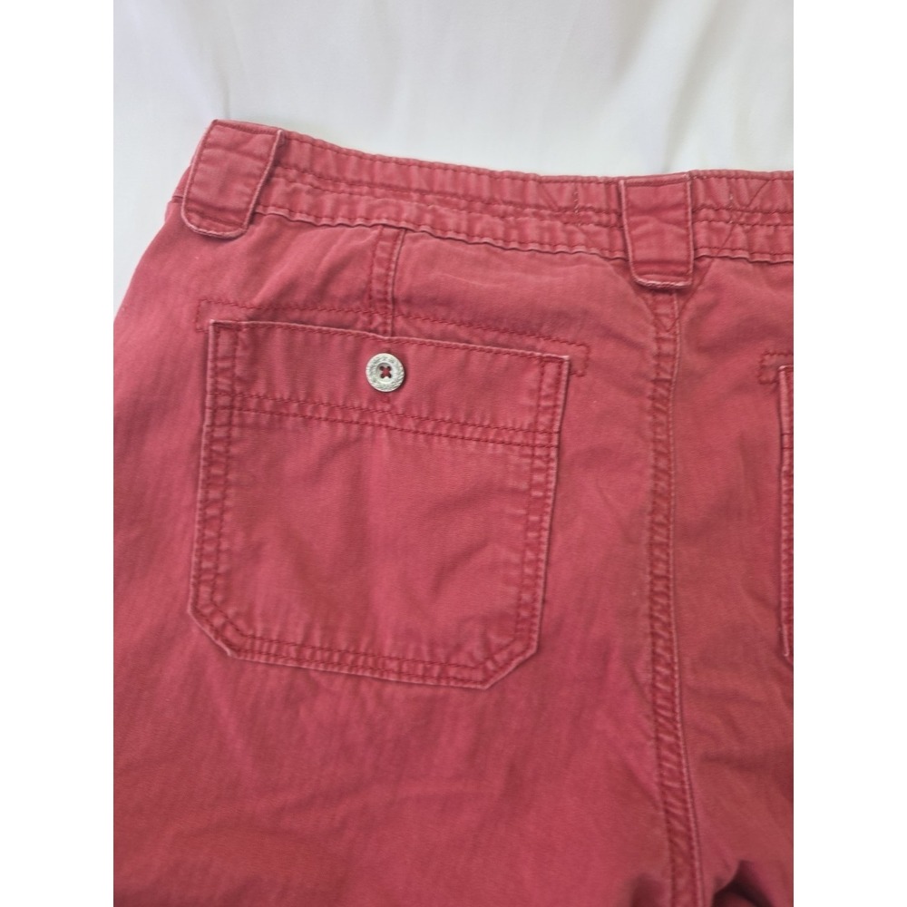 Women's Levi's Shorts Washed Red Twill Bermuda Size 6 - W- 31 Festival Cowgirl - Picture 10 of 15